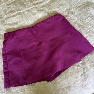 Zara magenta skort with side zipper size medium